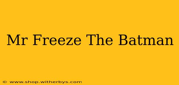 Mr Freeze The Batman